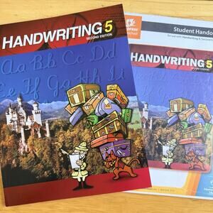 BJU Press Bob Jones Handwriting 5 Workbook and Handouts Homeschool Curriculum